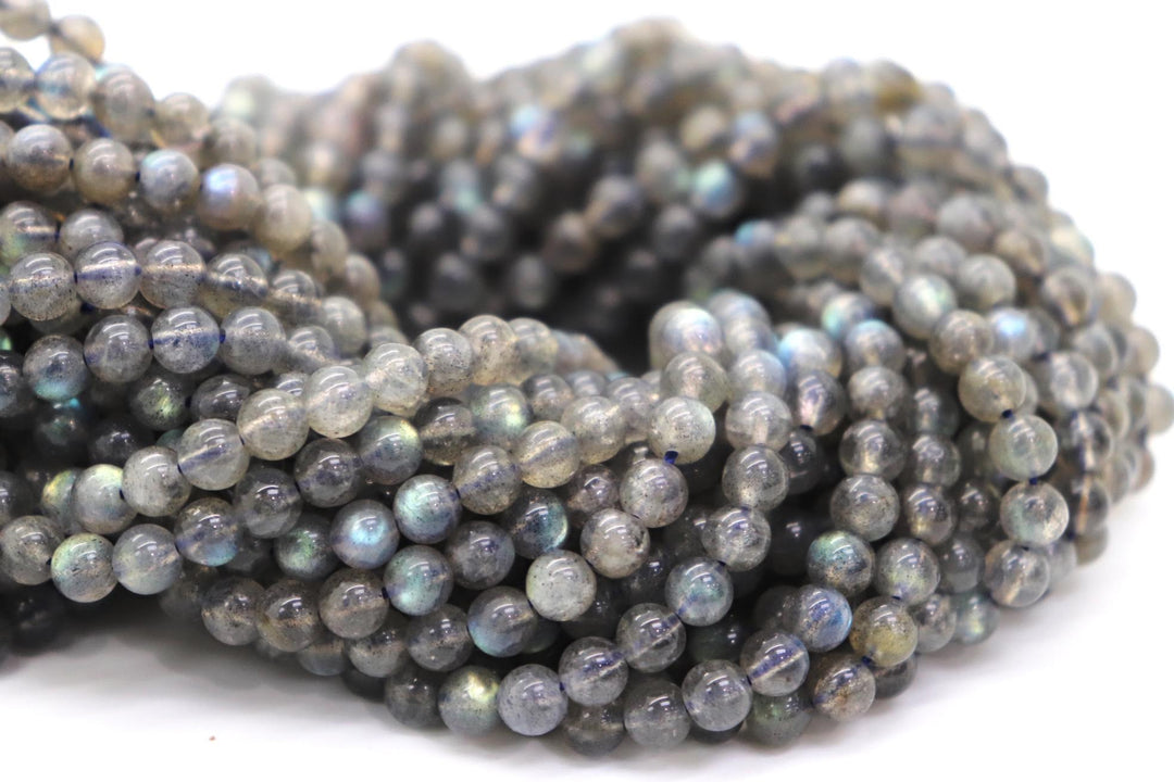 Natural Semi-precious Labradorite Round Smooth (Exclusive 5mm Beads) AA Grade