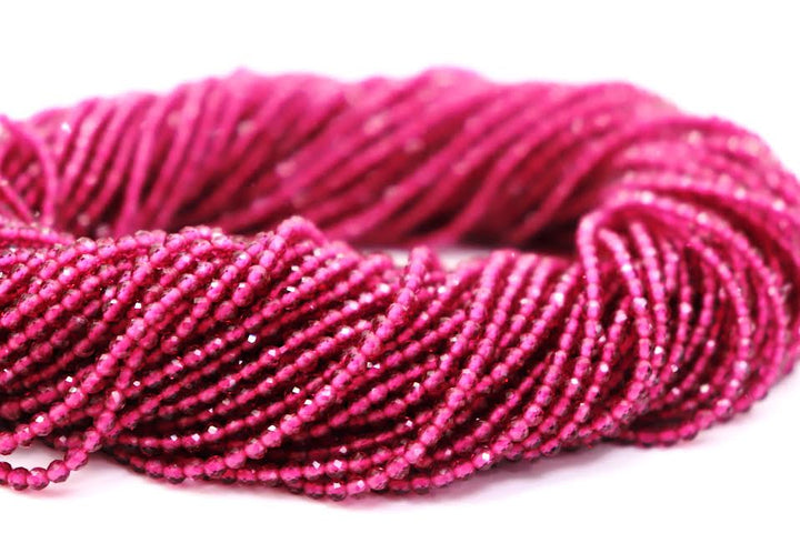 Colorful Zircon Crystal Round Micro Faceted 2mm Beads