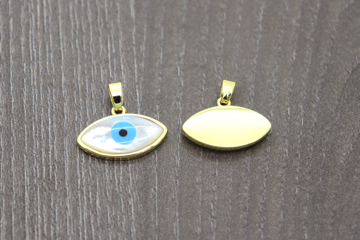 Oval Evil Eye Mother Pearl Pendant