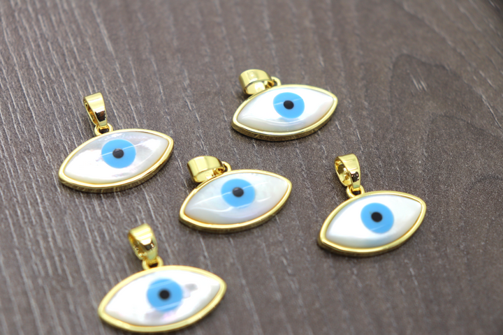 Oval Evil Eye Mother Pearl Pendant