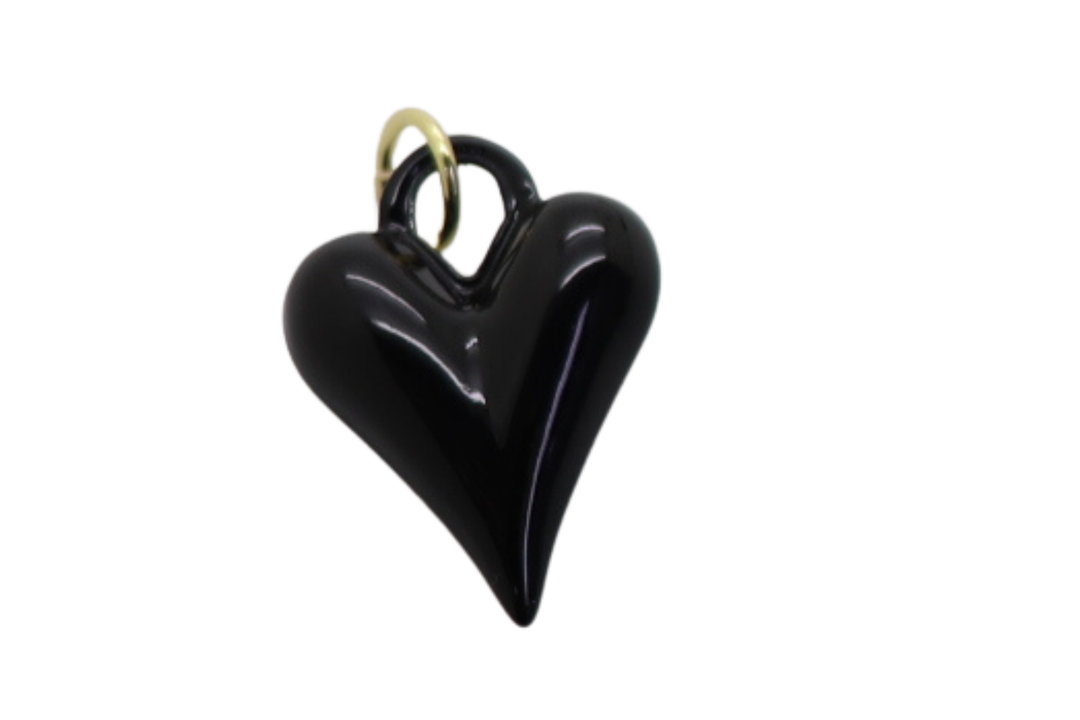 Small Heart Enamel Charm