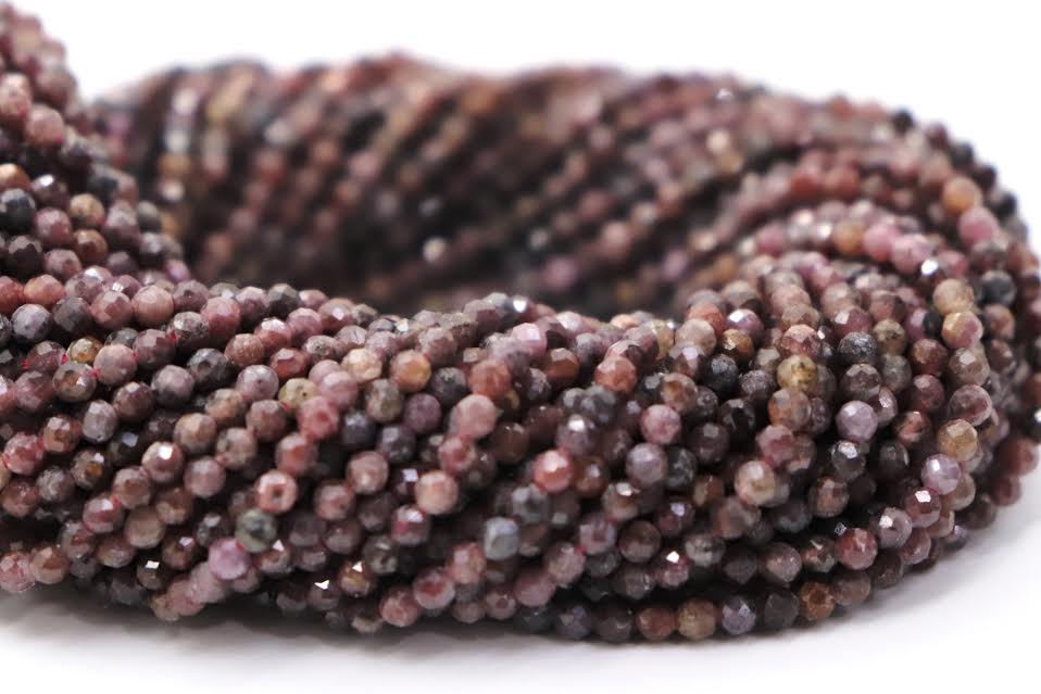 Natural Precious Raw Ruby Micro Faceted Beads 2mm