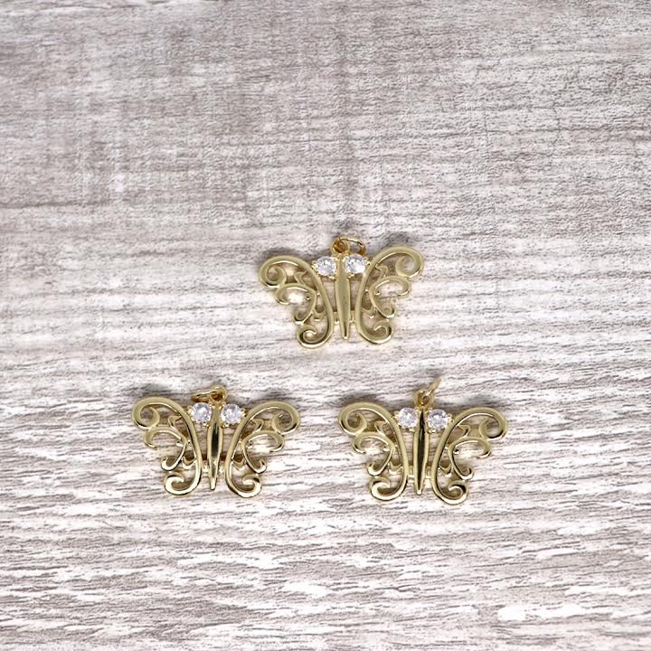 Zirconia Butterfly Pendant