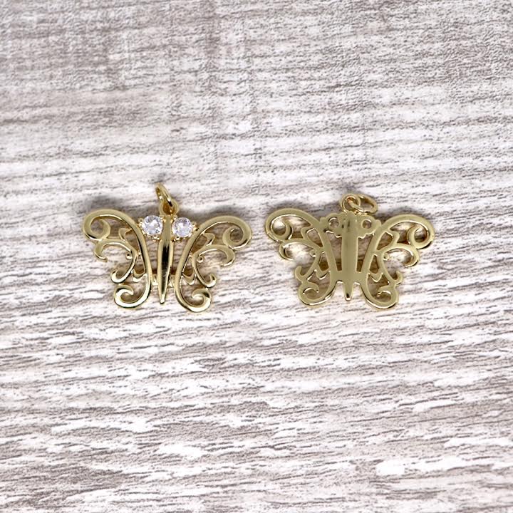 Zirconia Butterfly Pendant