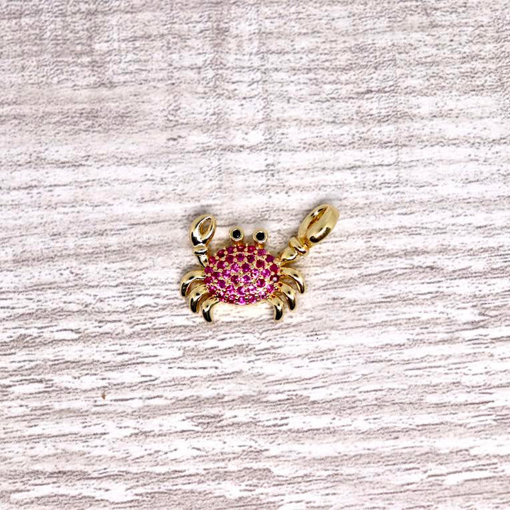 Micro Pave Crab Pendant