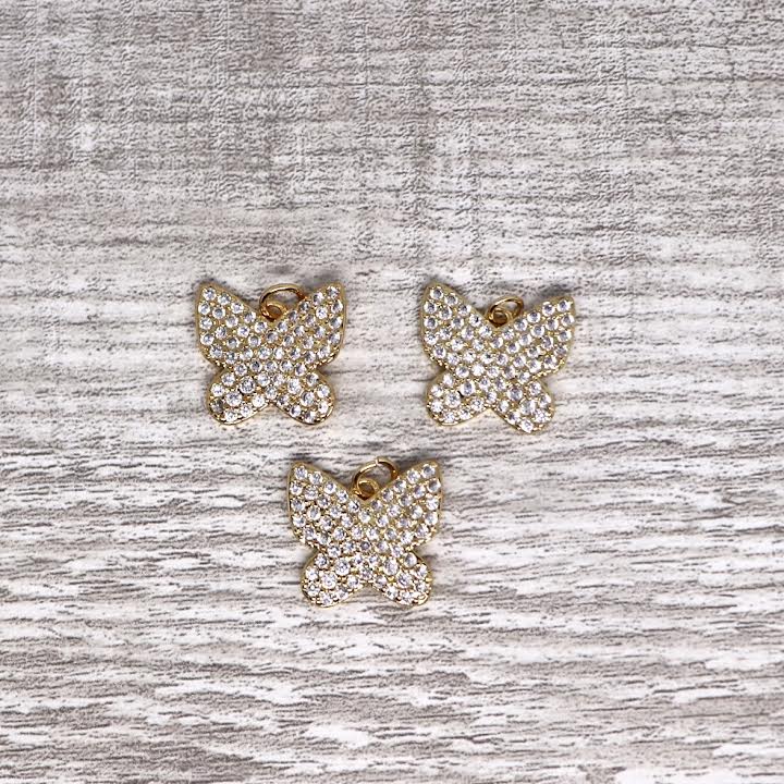 Micro Pave Butterfly Pendant