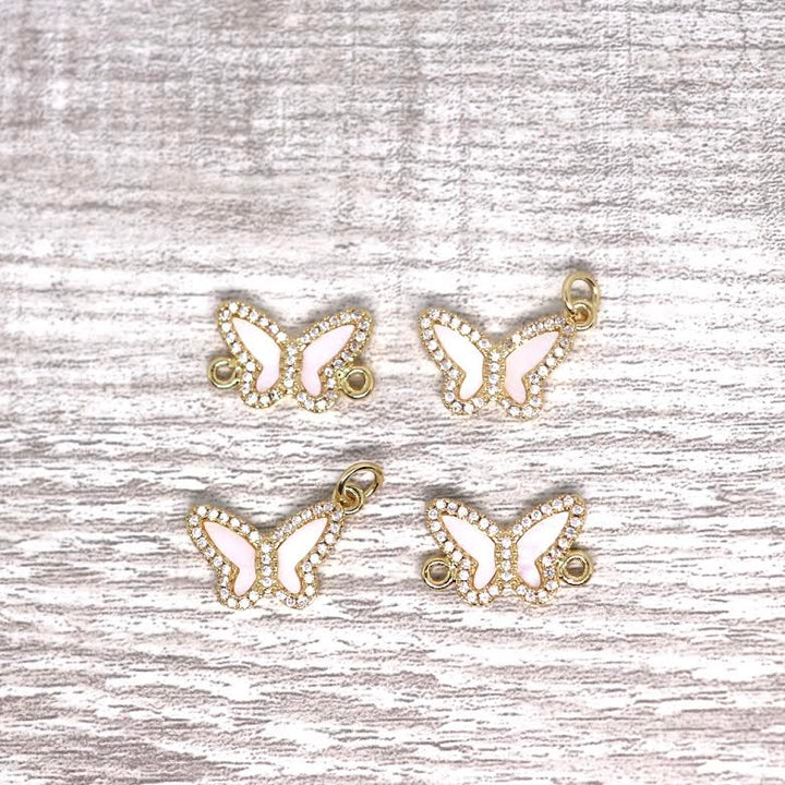 Resin Micro Pave Butterfly Connector And Pendant