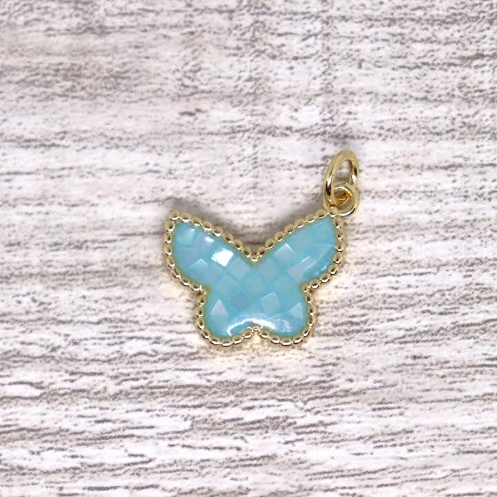 Resin and Mother of Pearl Pendant Butterfly