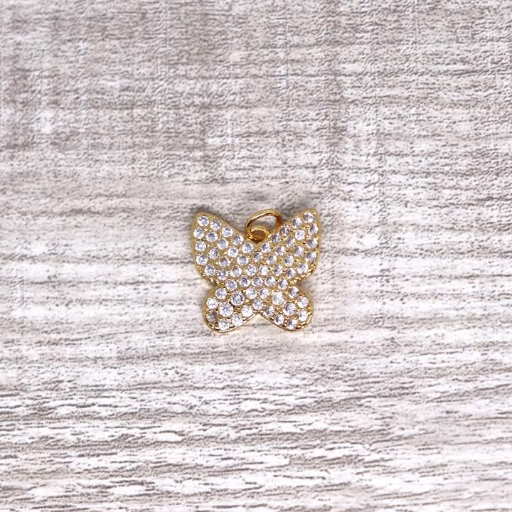 Micro Pave Butterfly Pendant