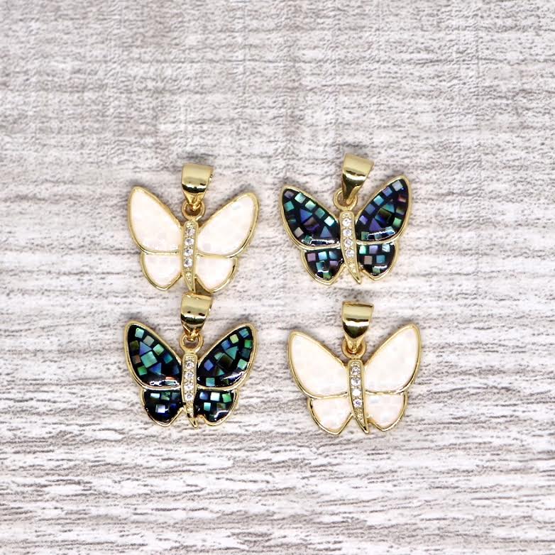 Abalone Butterfly Pendant