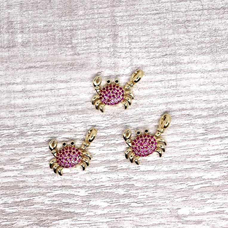 Micro Pave Crab Pendant