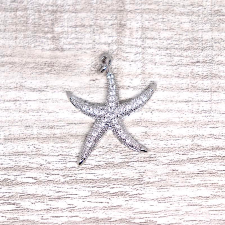 Micro pave Starfish Pendant