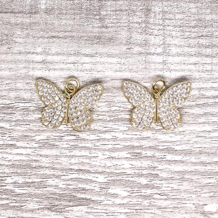 Micro Pave Butterfly Pendant