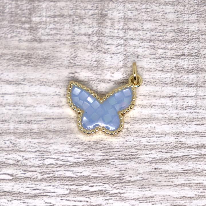 Resin and Mother of Pearl Pendant Butterfly