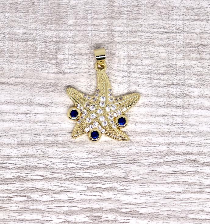 Zirconia Micro Pave Starfish Pendant