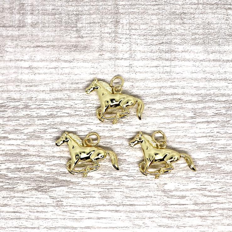 Gold Plated Horse Pendant