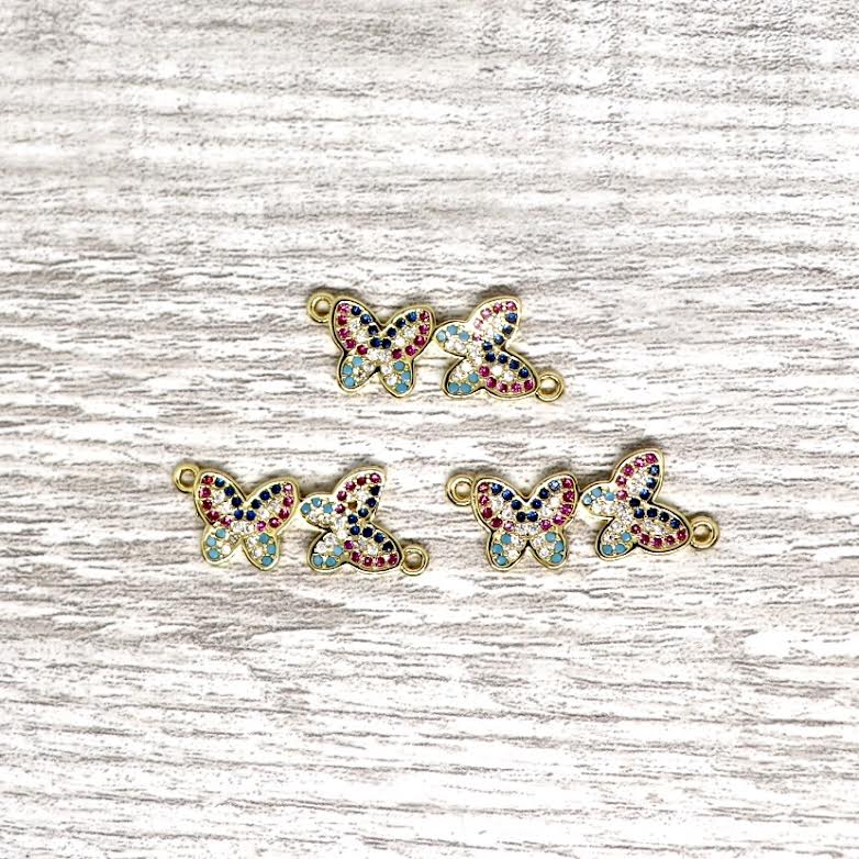 Micro Pave Butterfly Connector