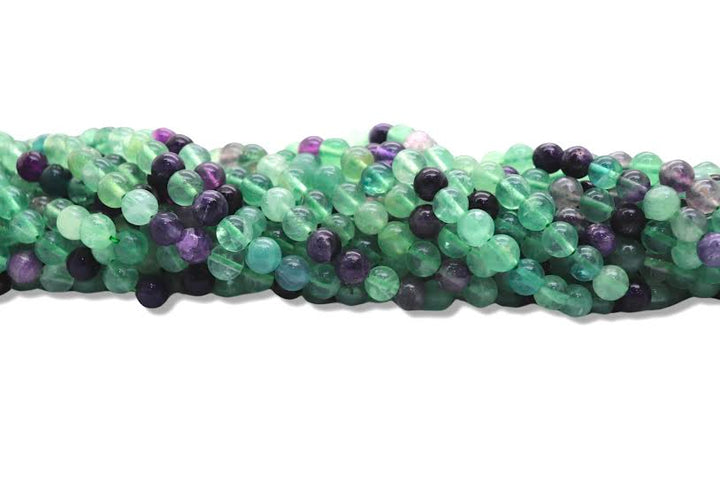 Natural Fluorite Round Smooth Beads