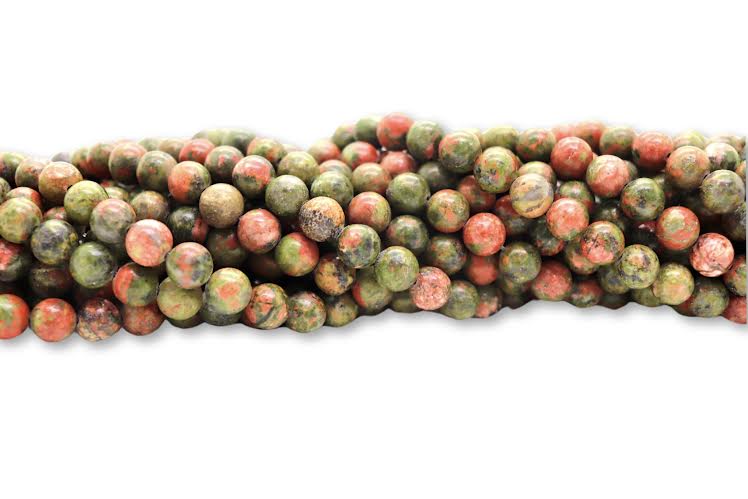 Unakite Round Smooth Bead