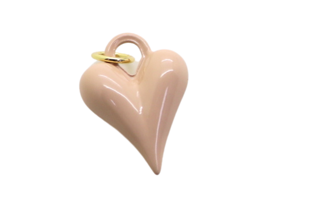 Small Heart Enamel Charm
