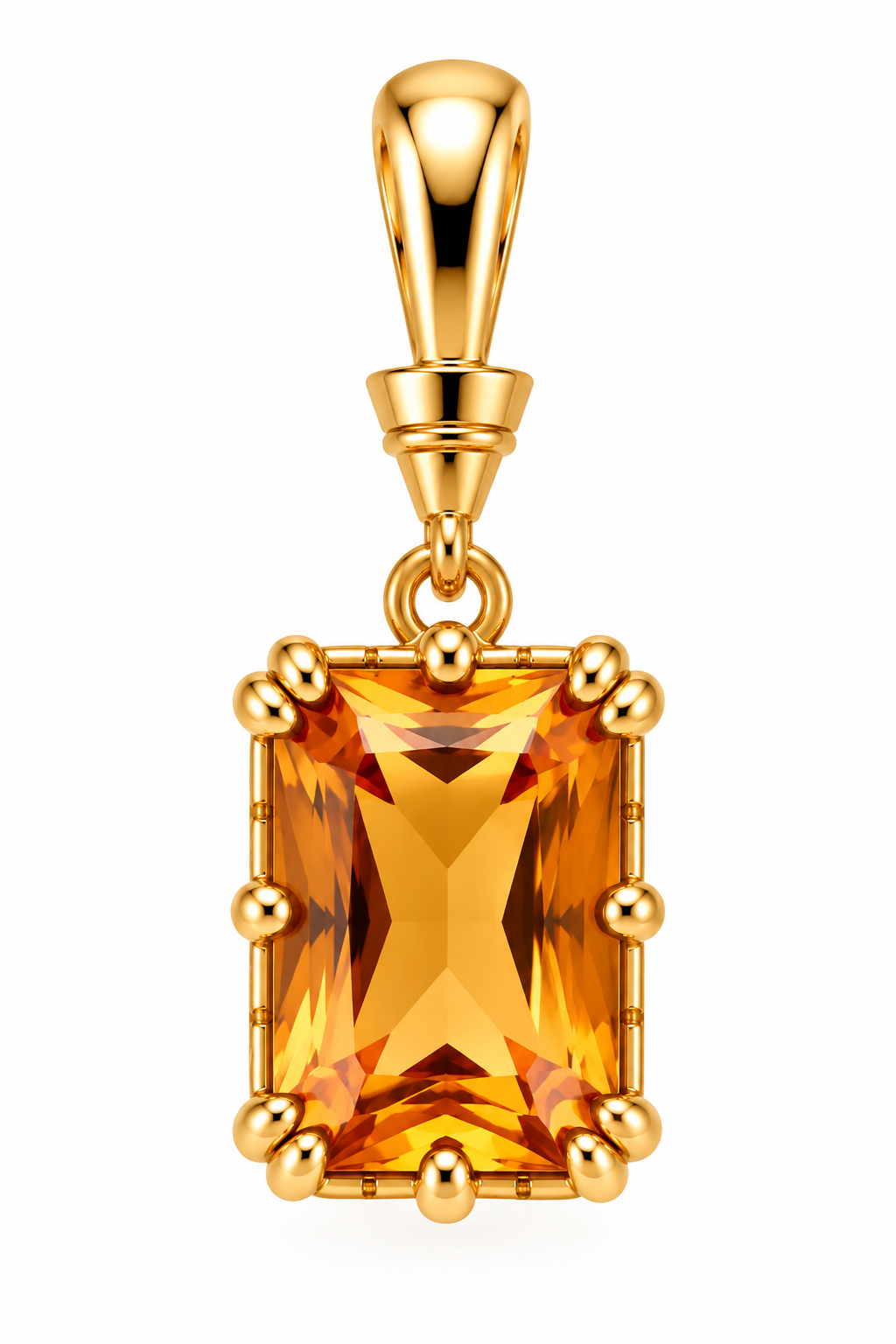 Rectangular Crystal Pendant