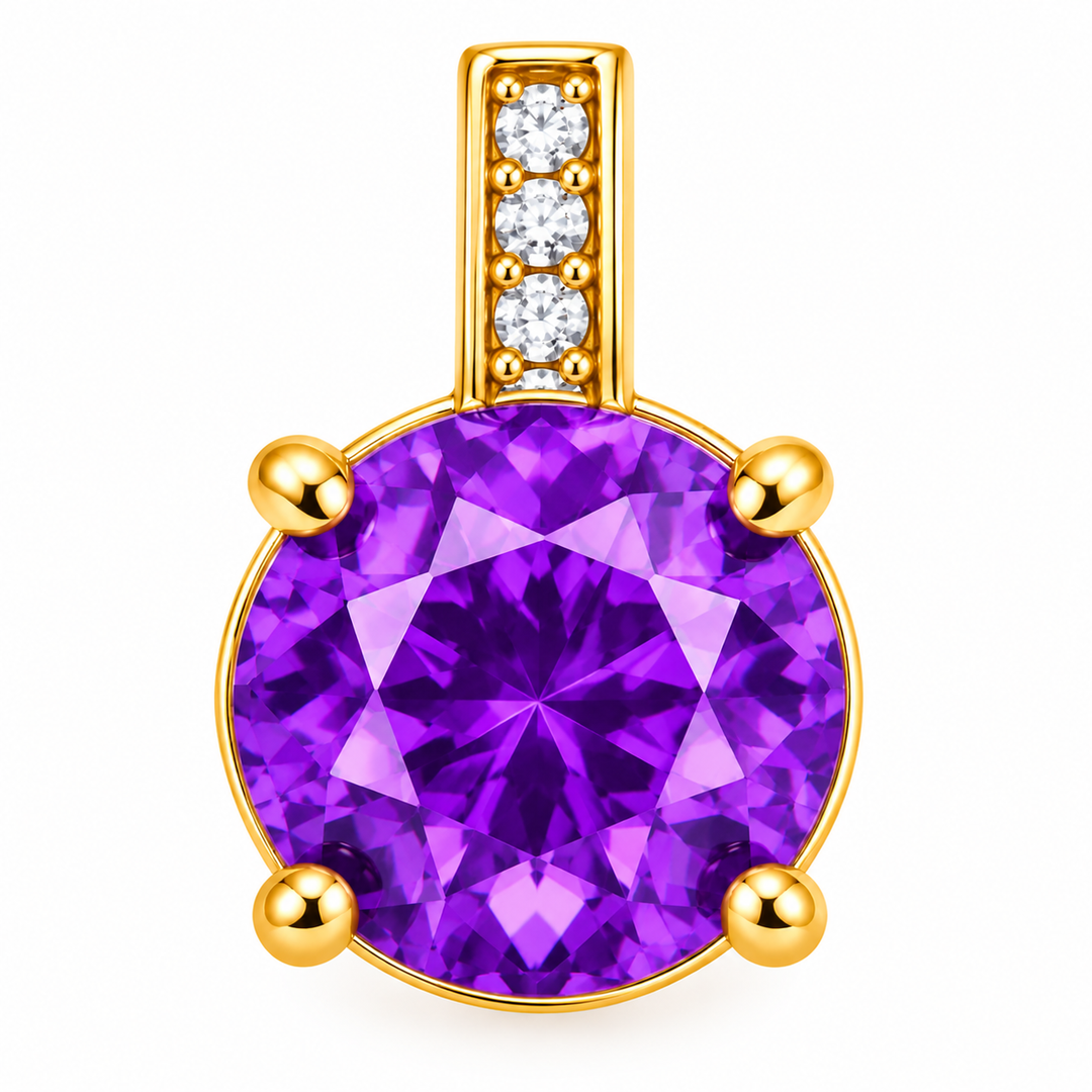 Crystal Round Charm