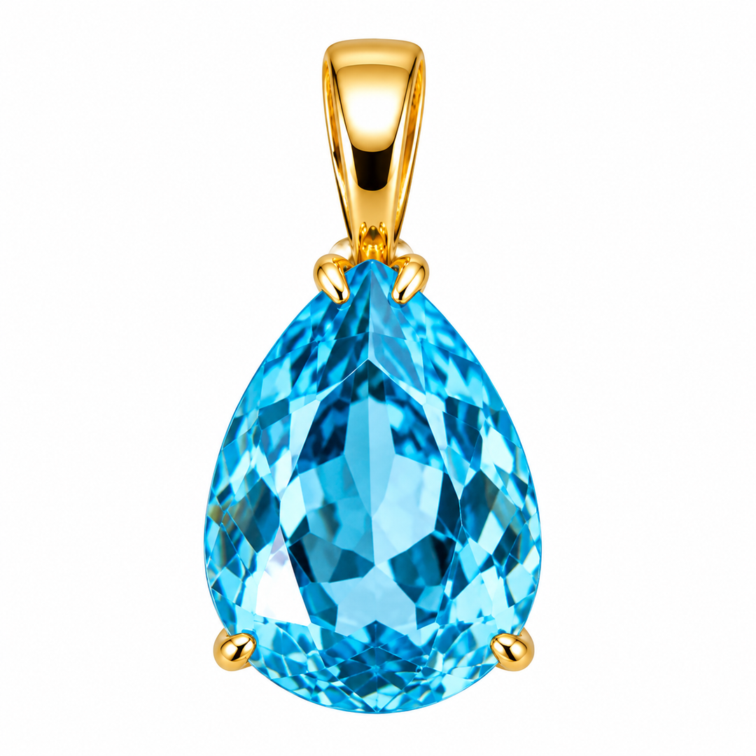 Large Tear Drop Crystal Pendant