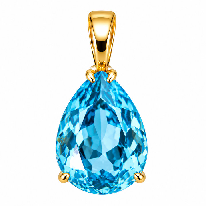 Large Tear Drop Crystal Pendant