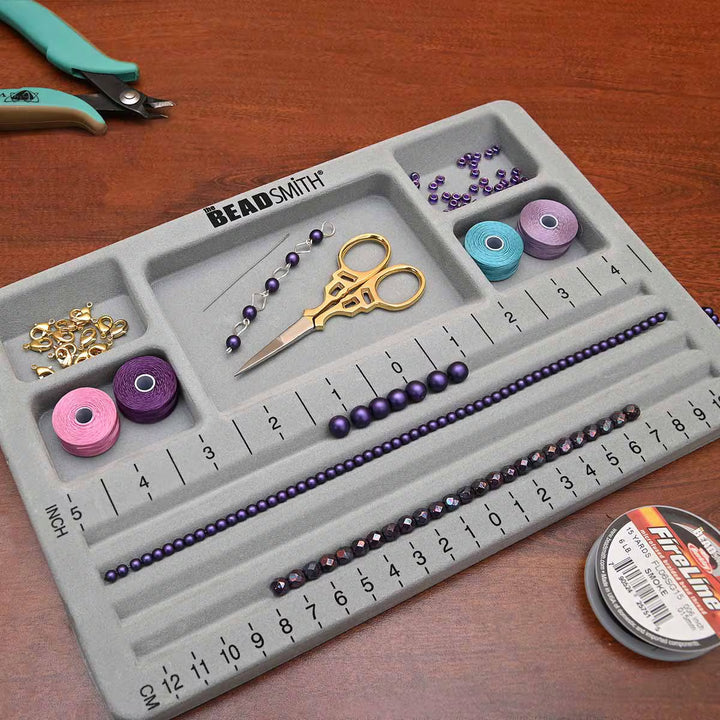 THE BEADSMITH- MINI BEAD BOARD WITH LID 7.75 X 0.75 X 11.75 INCHES