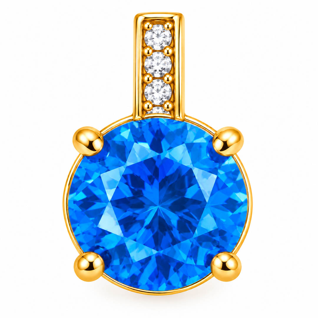 Crystal Round Charm