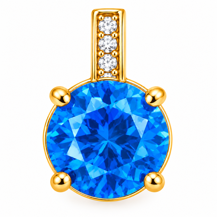 Crystal Round Charm