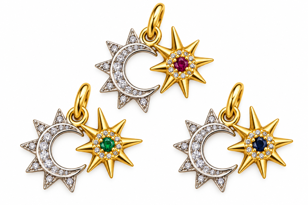 Moon-Star Charm