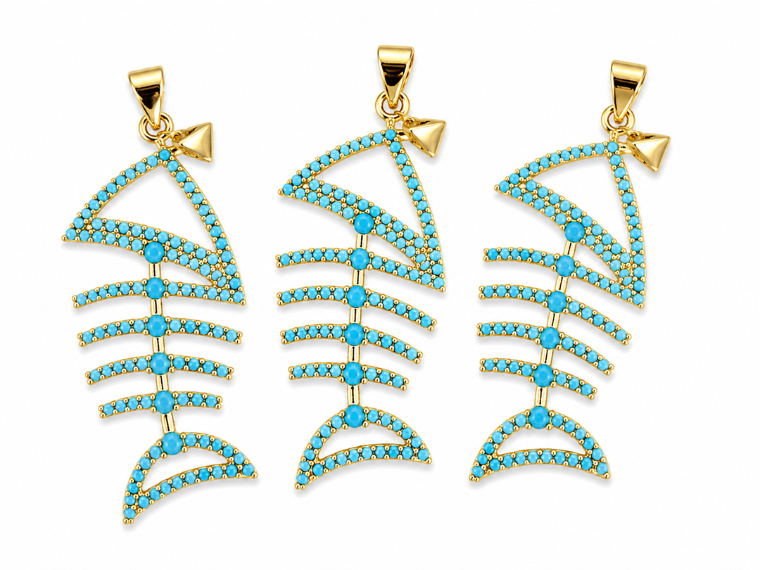 Fish Skeleton Pendant