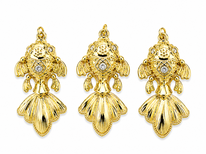 Zirconia Fish Pendant
