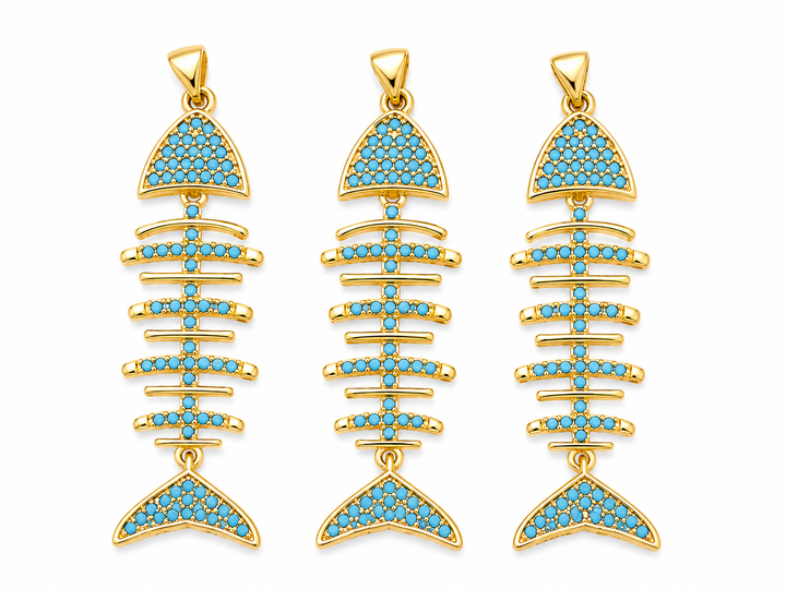 Fish Skeleton Pendant