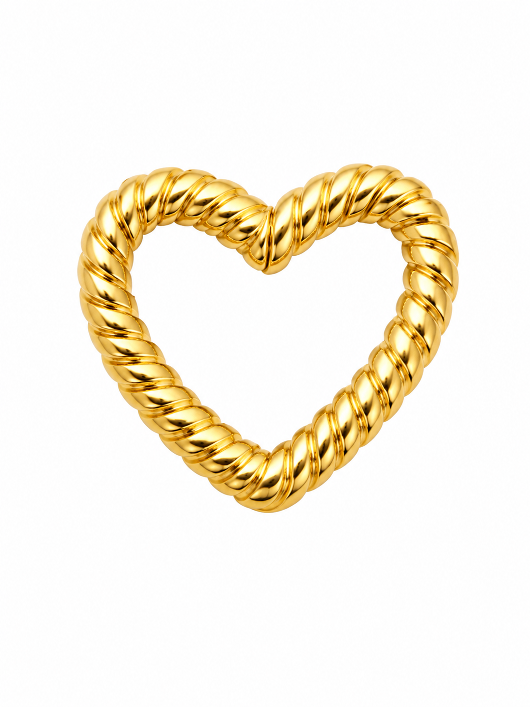 Heart Textured Carabiner Clasp