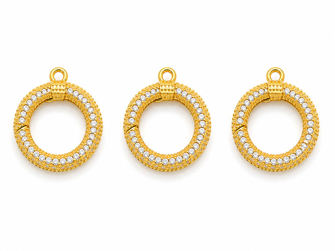 Round Micropave Ring Clasp