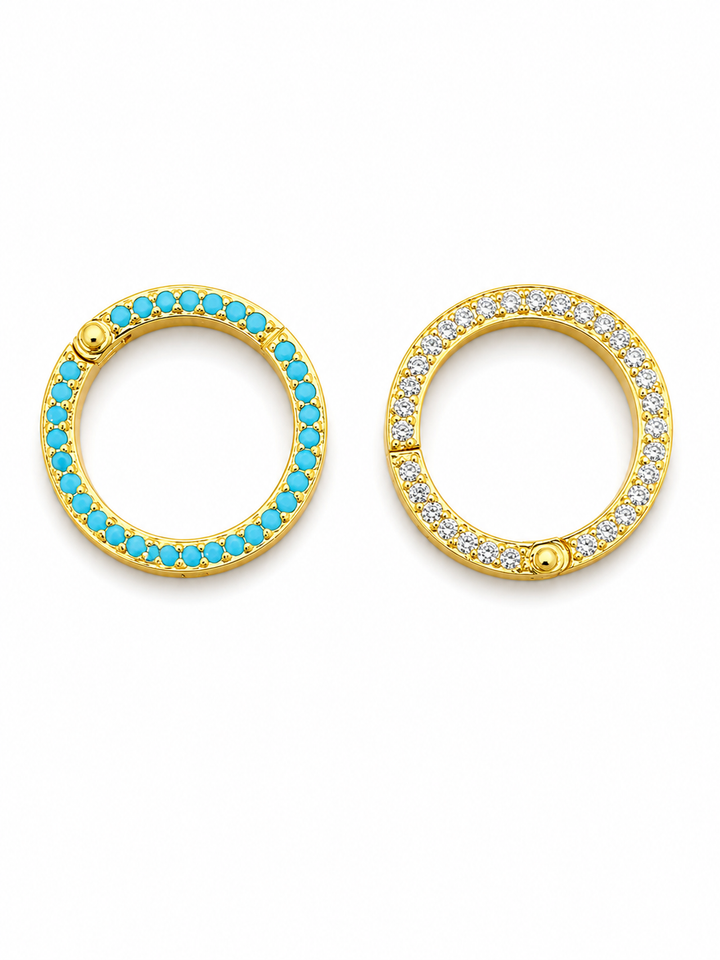 Round Micro Pave Ring Clasp