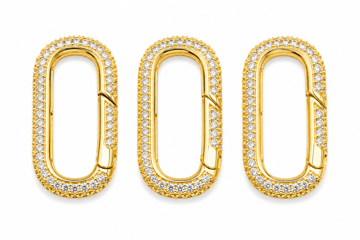 Oval Carabiner Gold Clasp