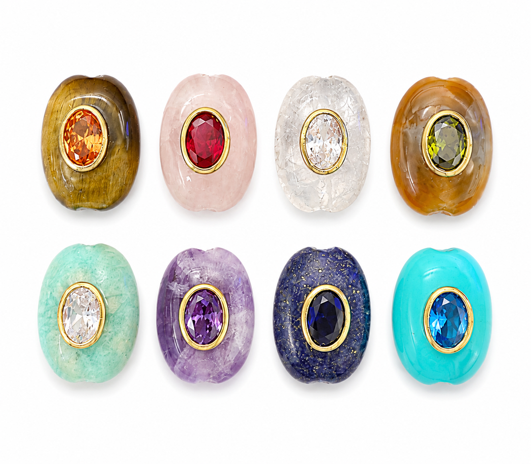 Oval Stone Spacer