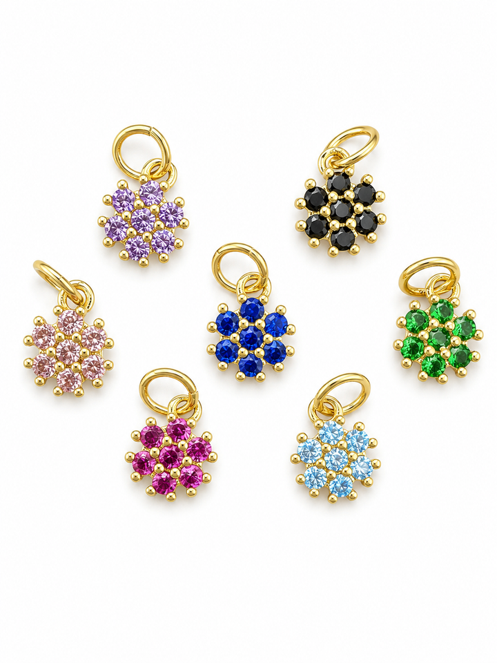Small Crystal Square Charm