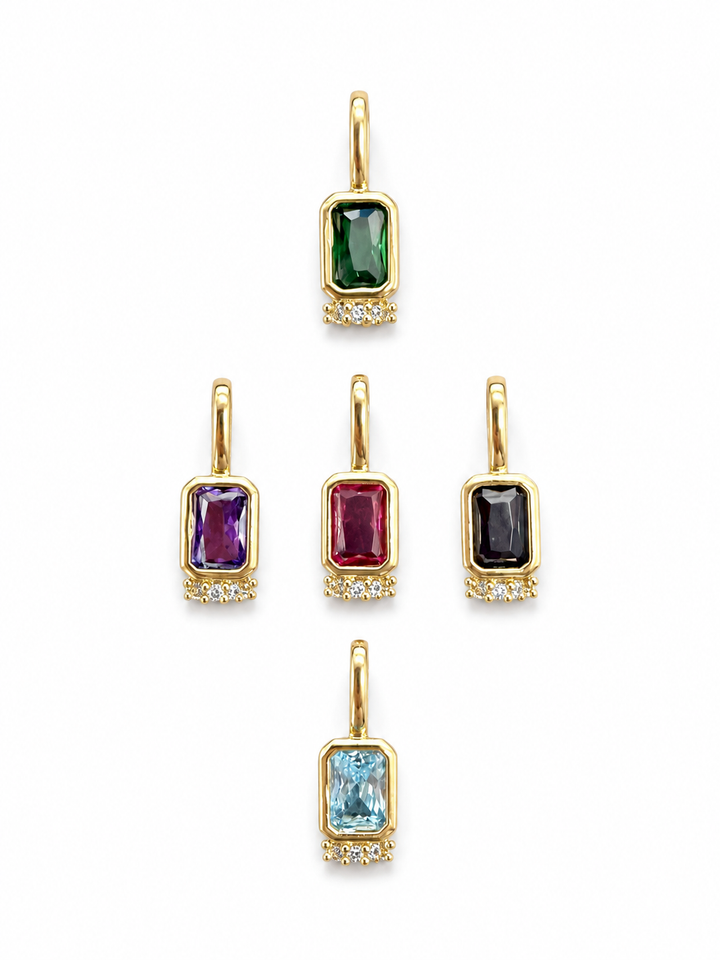 Small Crystal Square Charm