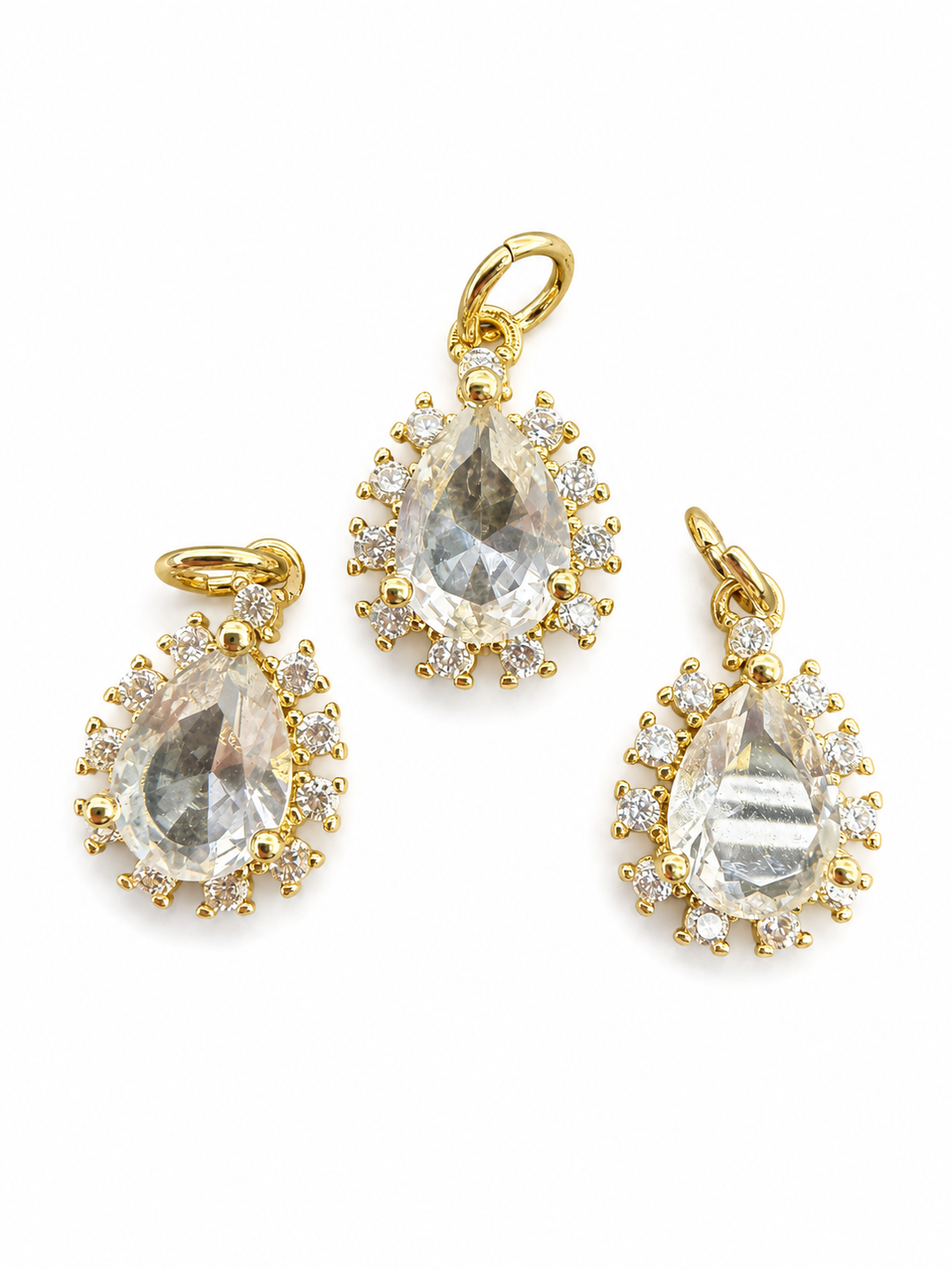 Small Crystal Tear Drop Charm