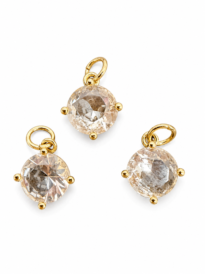 Small Crystal Circle Charm