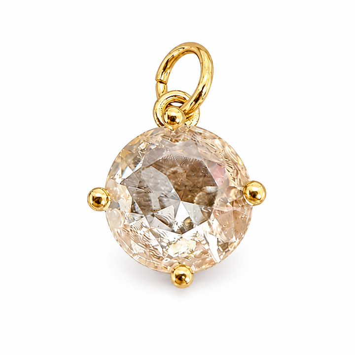 Small Crystal Circle Charm