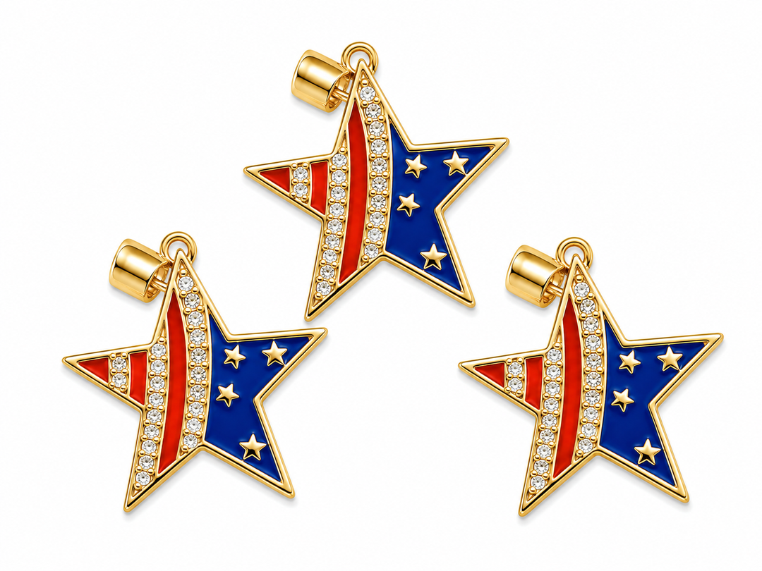 US Star Flag Charm