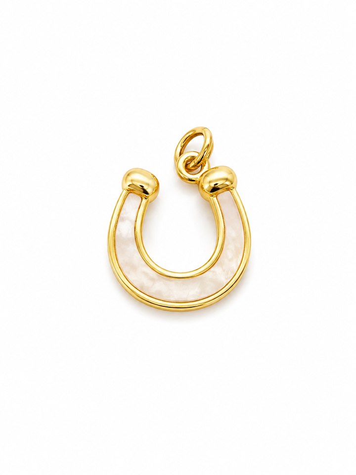 Pearl Horseshoe Charm