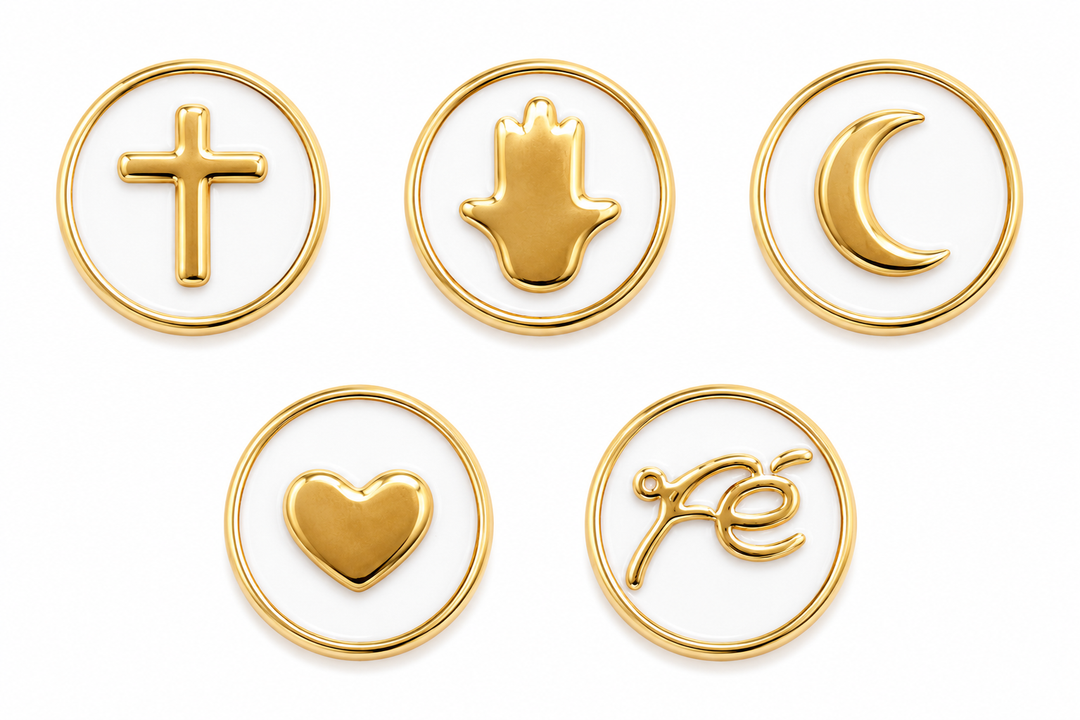 Symbol Round Spacer Charm