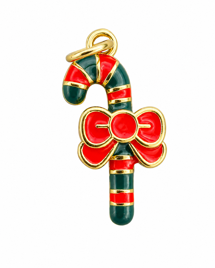 Small Candy Cane Christmas Charm
