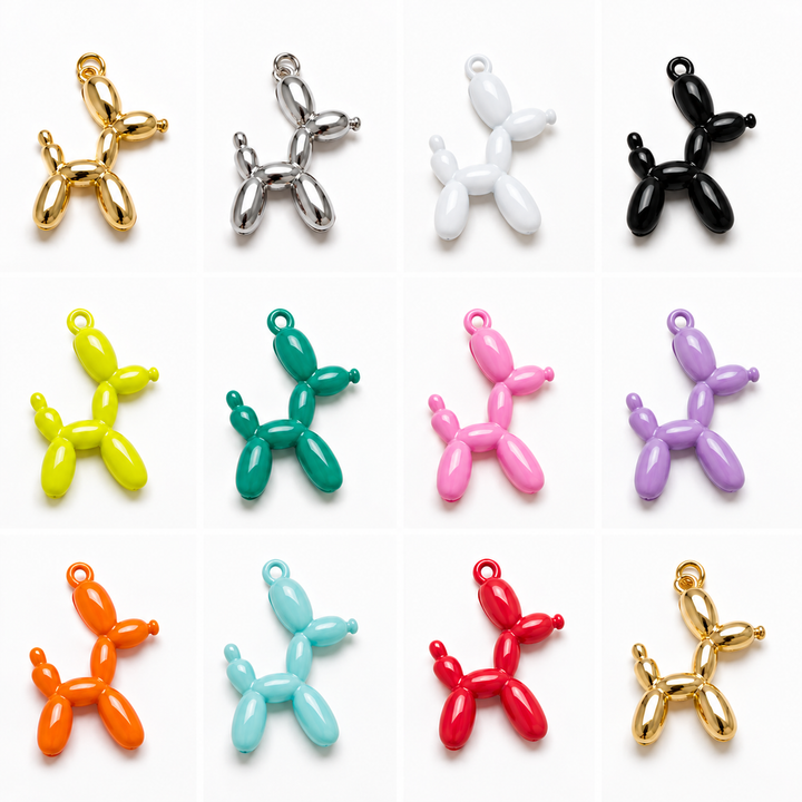 Colorful Balloon Dog Charm